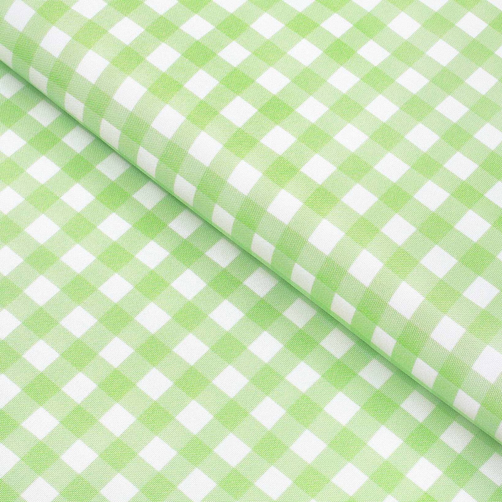 Stof met tefloncoating voor tafelkleden - Groene ruitjes