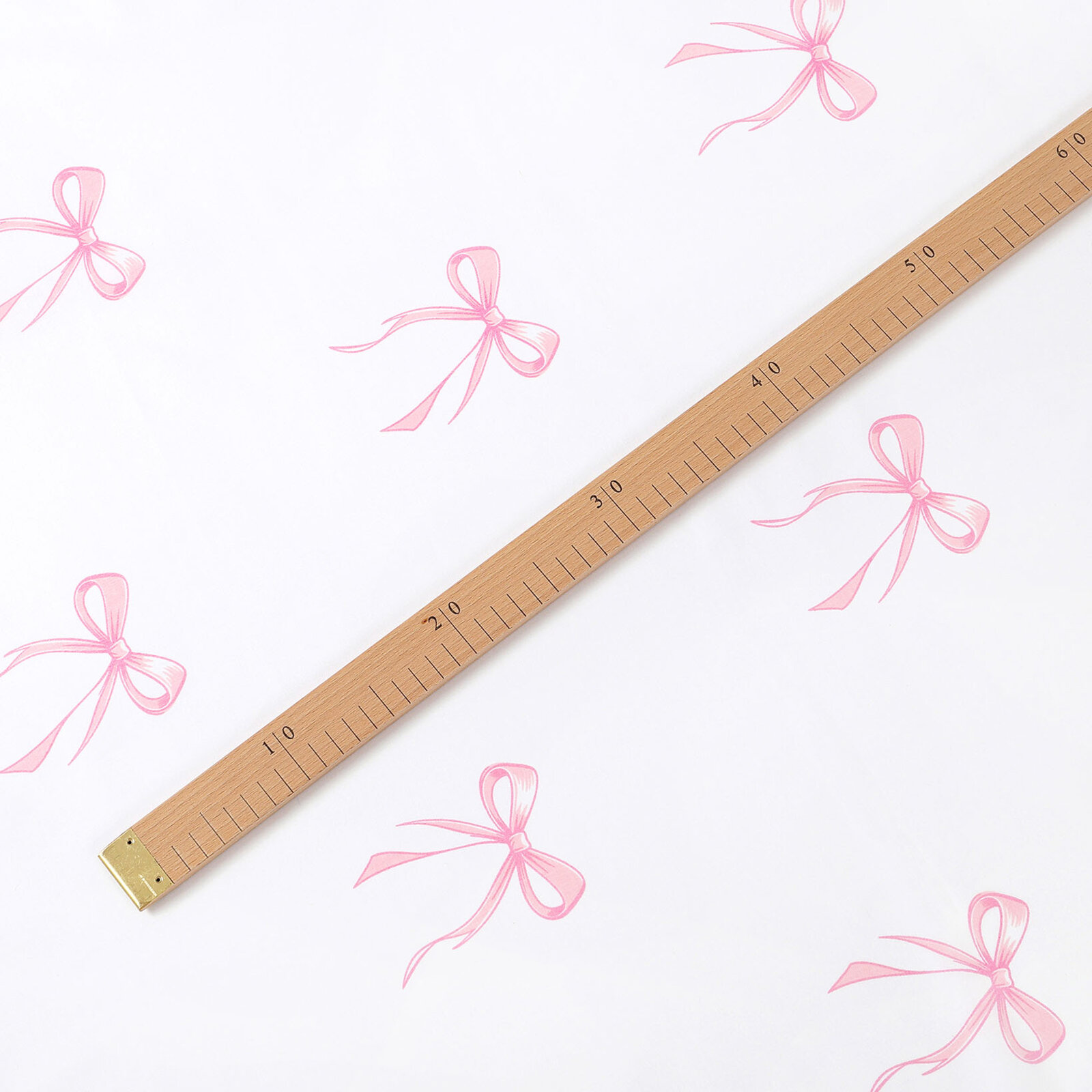Katoen renforcé - Roze strikjes