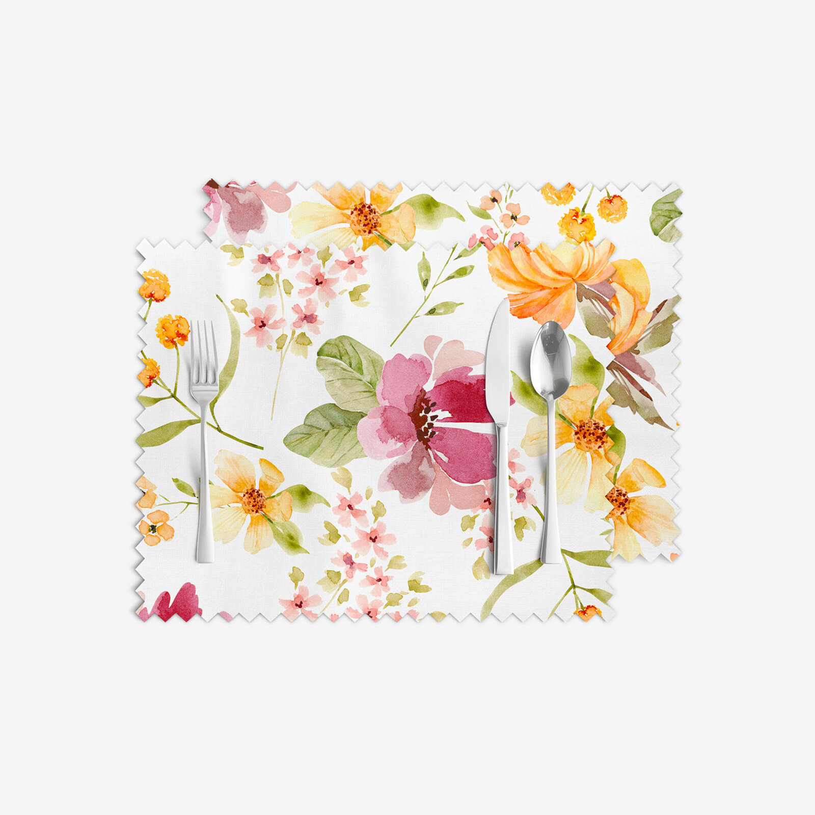 Tafelplacemat teflon - Hibiscus bloemen - set 2 stuks