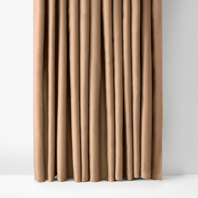 Verduisterend gordijn Blackout met satijnglans - goudbeige
