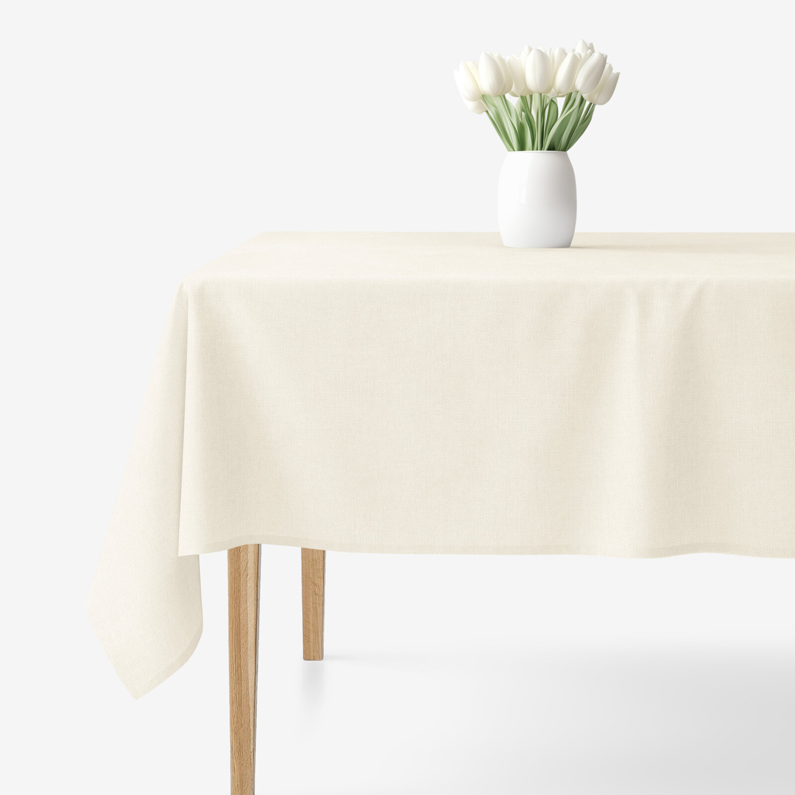 Hoekig tafelkleed Malaga - crème