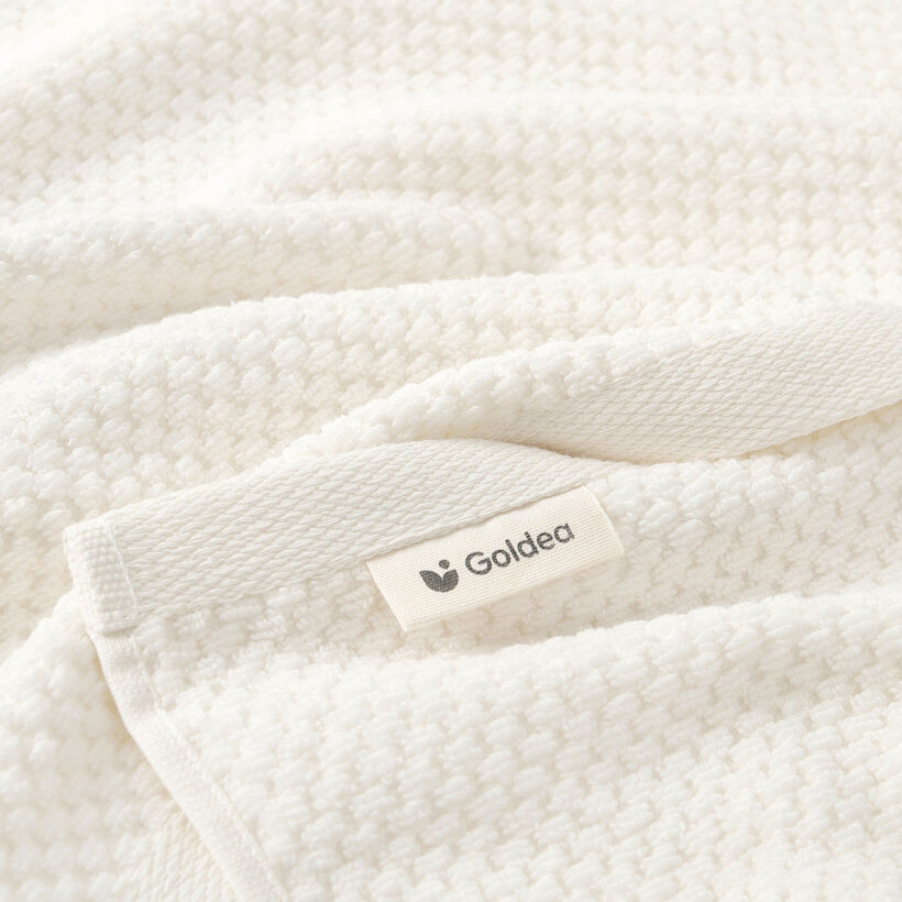 Katoenen badstof handdoek / badhanddoek Micro Pure - vanille