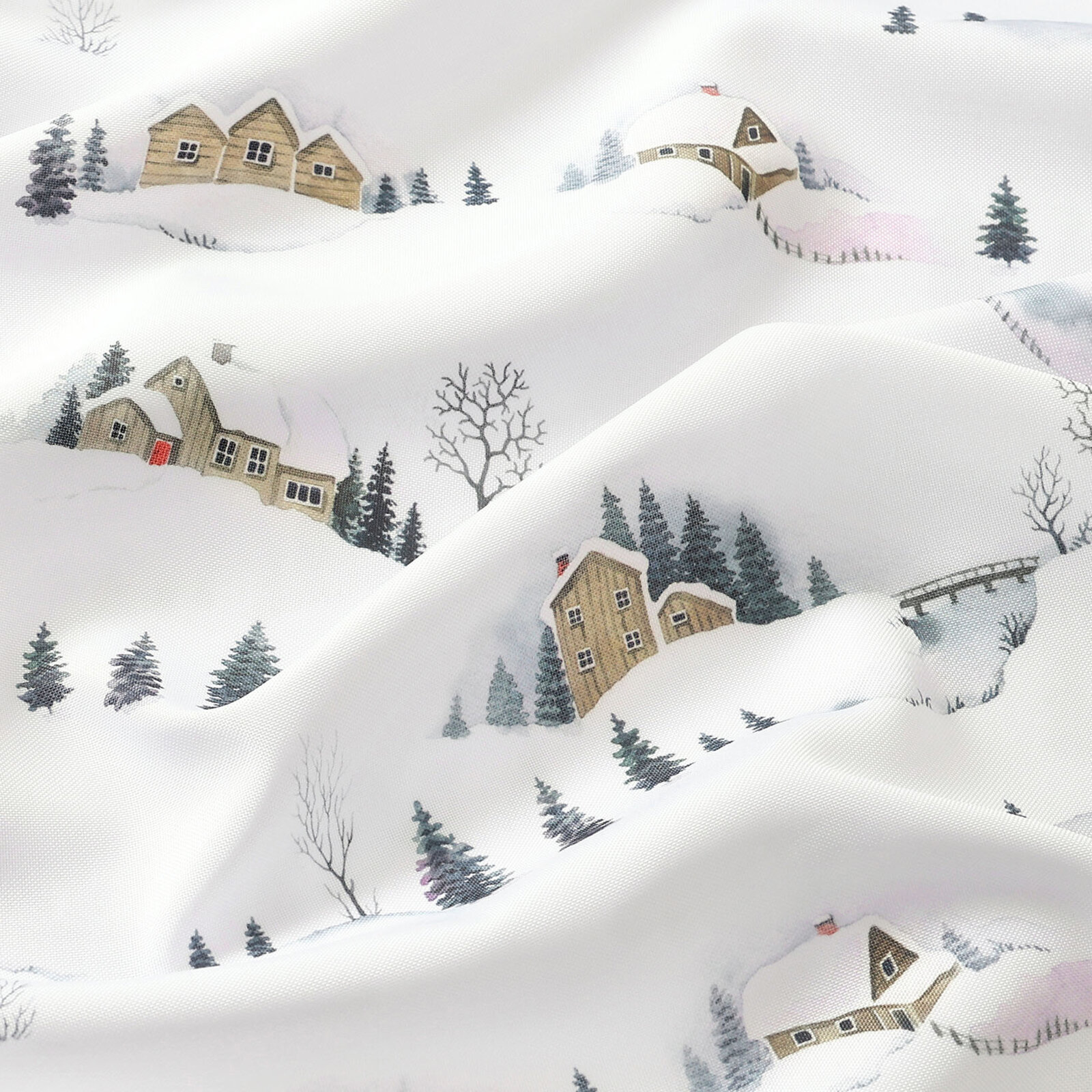 Tafelstof met tefloncoating - Winters landschap