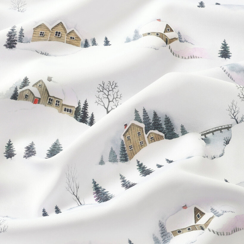Tafelstof met tefloncoating - Winters landschap