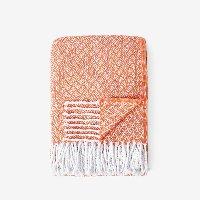 Katoenen deken Orient - oranje