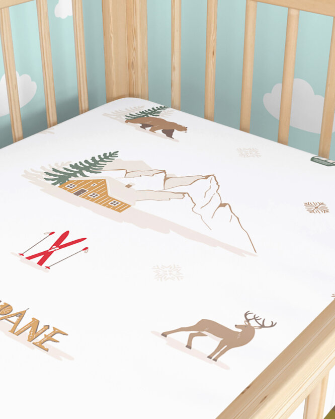 Katoenen hoeslaken voor een babybedje - Zakopane