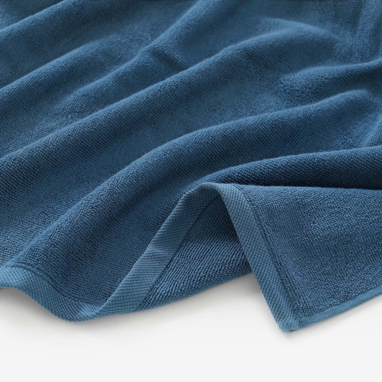 Katoenen badstof handdoek / badhanddoek Soft zonder boord - petrol