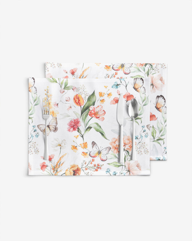 Placemat voor tafel Valencia - Vlinderweide - set 2 stuks