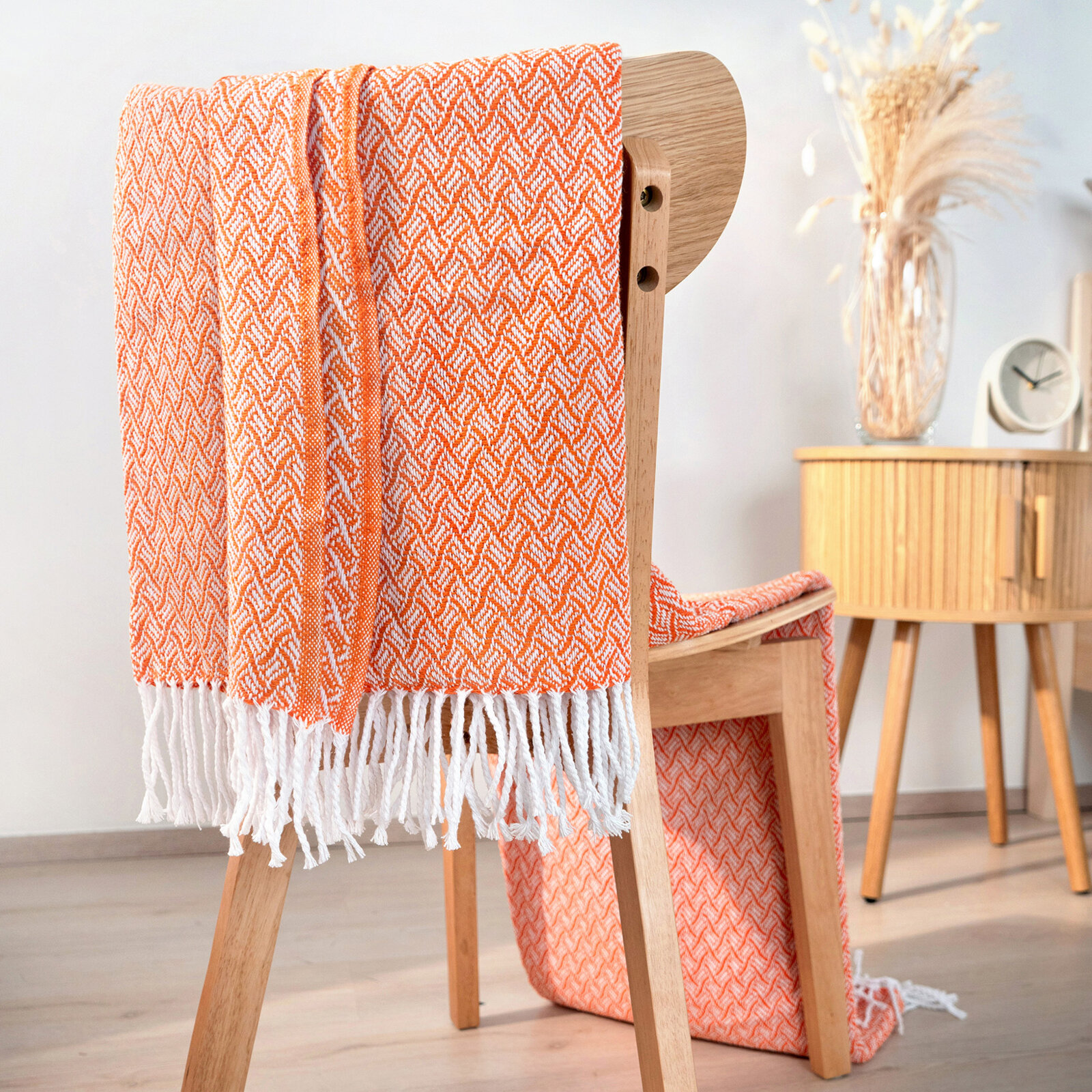 Katoenen deken Orient - oranje