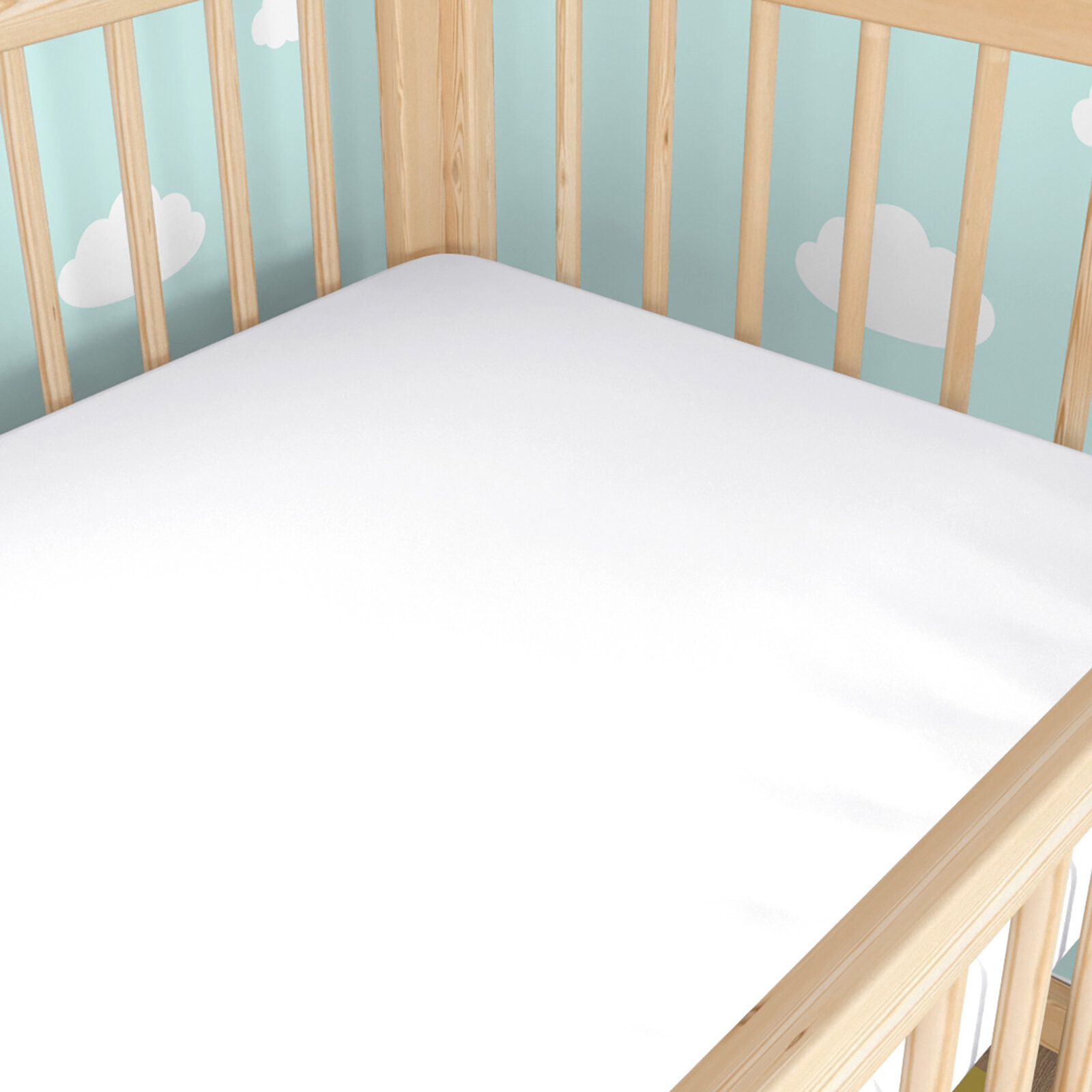 Katoenen laken voor babybedje - wit
