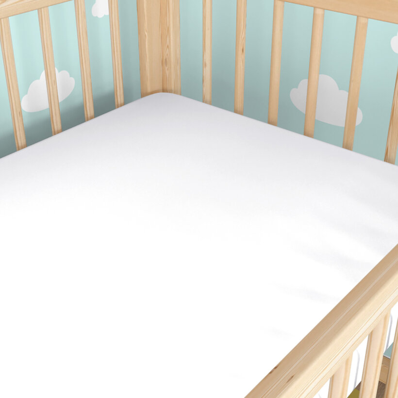 Katoenen laken voor babybedje - wit