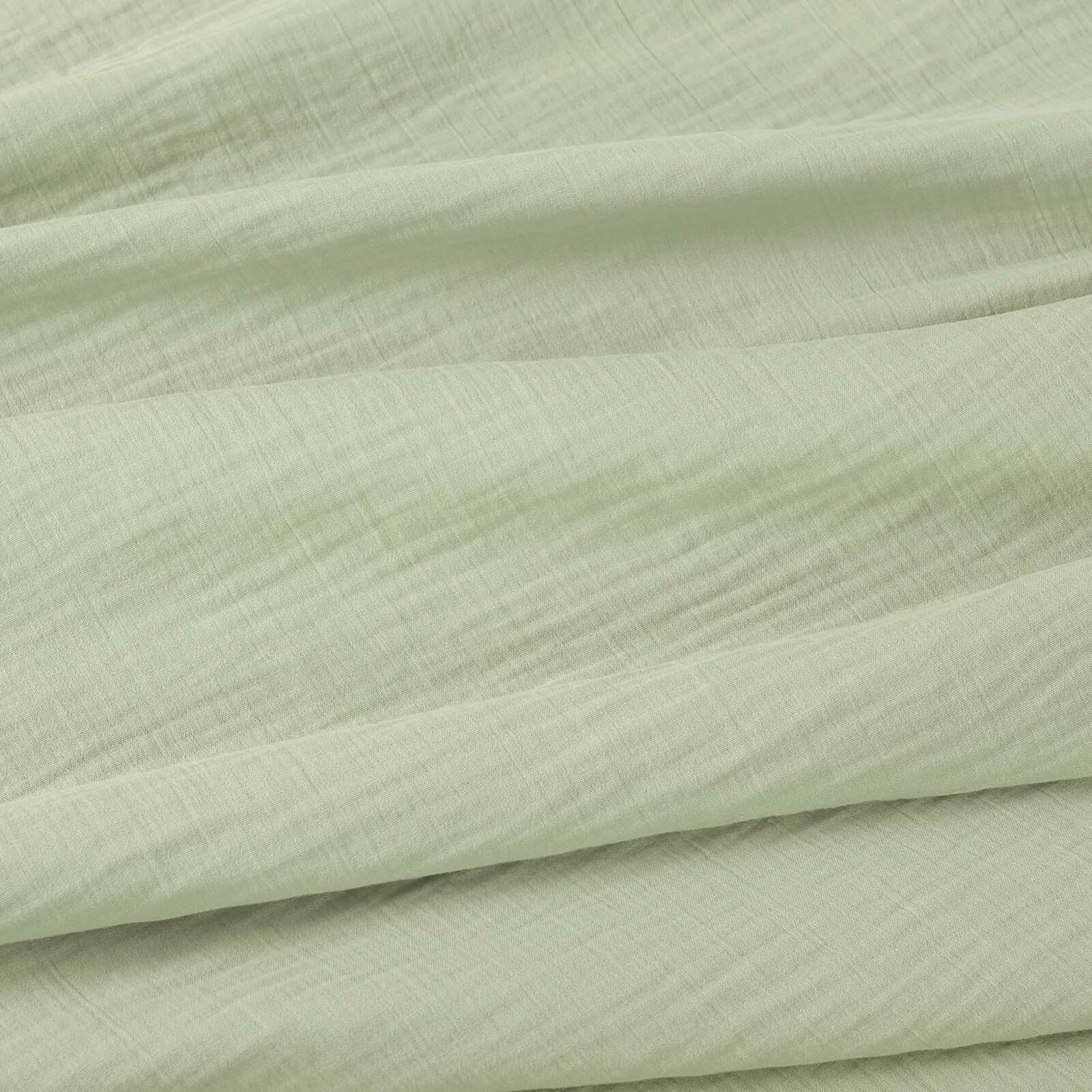 Mousseline stof - licht saliegroen