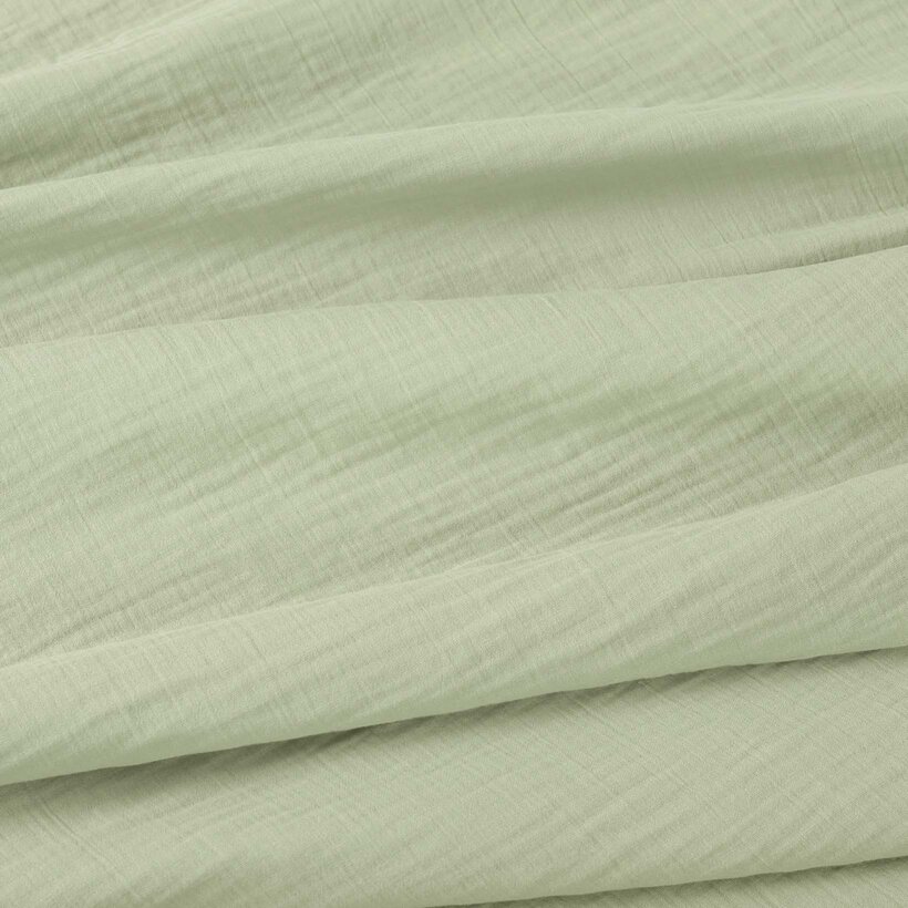 Mousseline stof - licht saliegroen