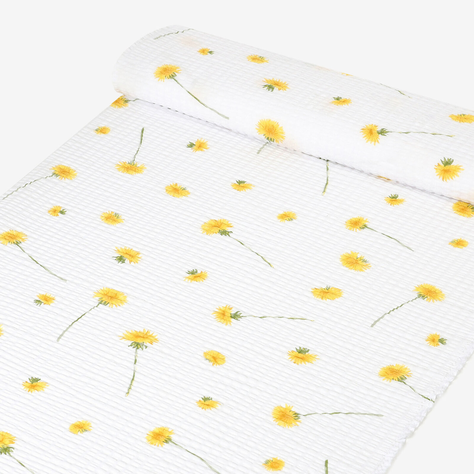 Katoenen crêpe - Paardenbloemen