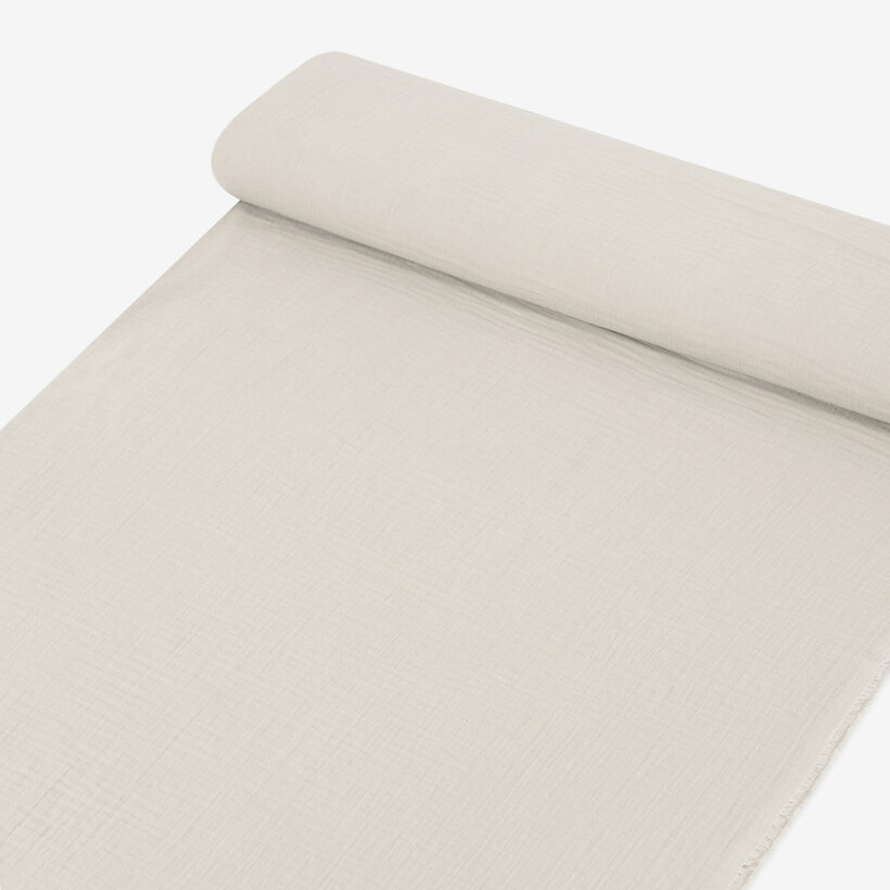 Mousseline stof - naturel