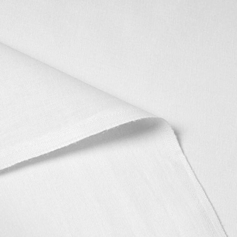 Hoekig tafelkleed 100% katoen renforcé - wit