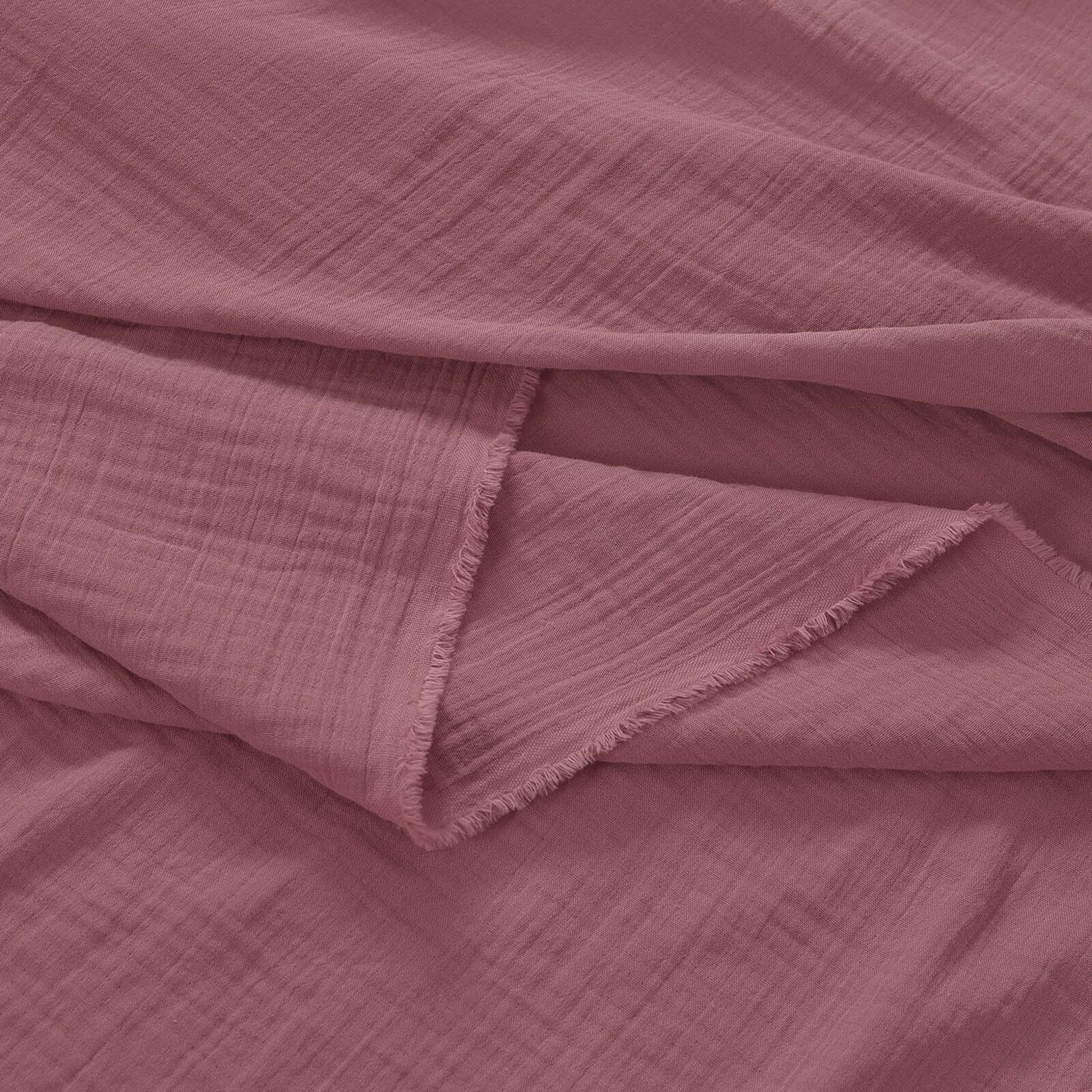 Mousseline stof - pastel wijnrood