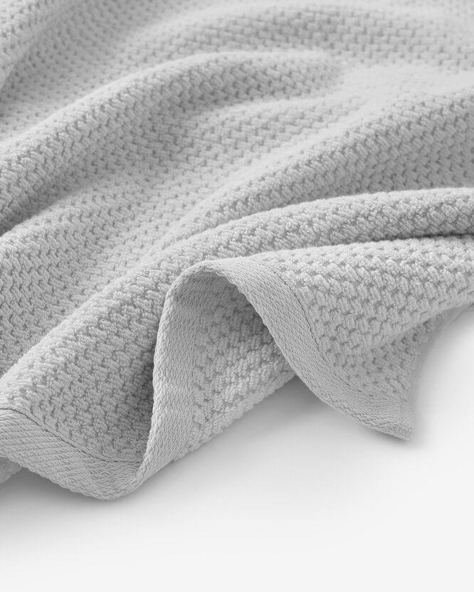 Katoenen badstof handdoek / badhanddoek Micro Pure - lichtgrijs