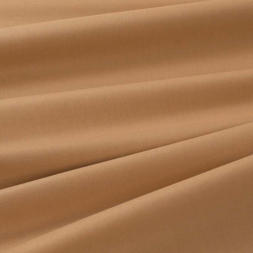 Ovaal tafelkleed 100% katoen renforcé - herfst bruin