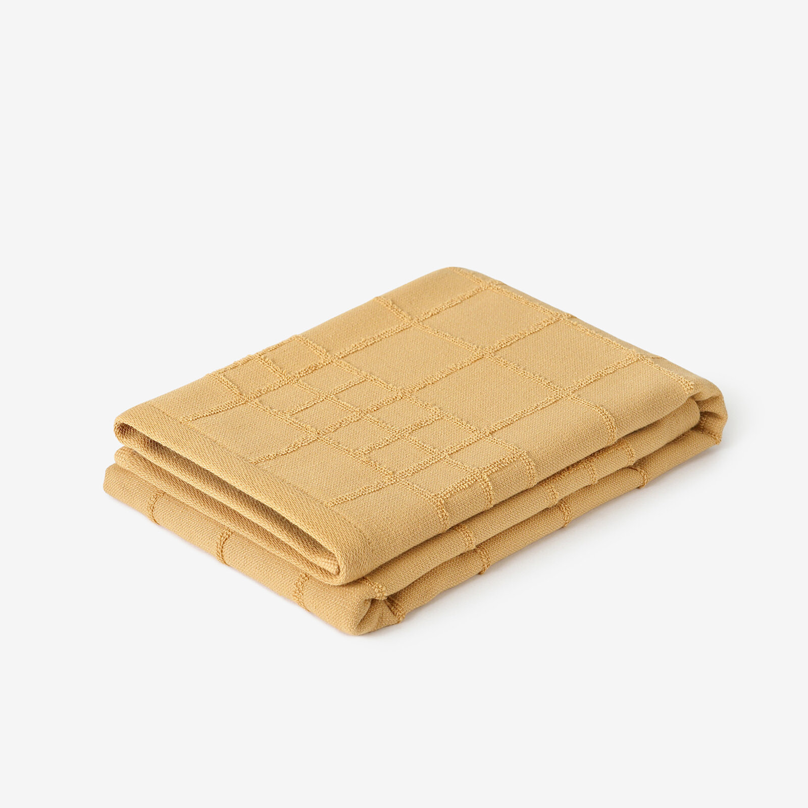 Keuken badstof theedoek - mosterdgeel