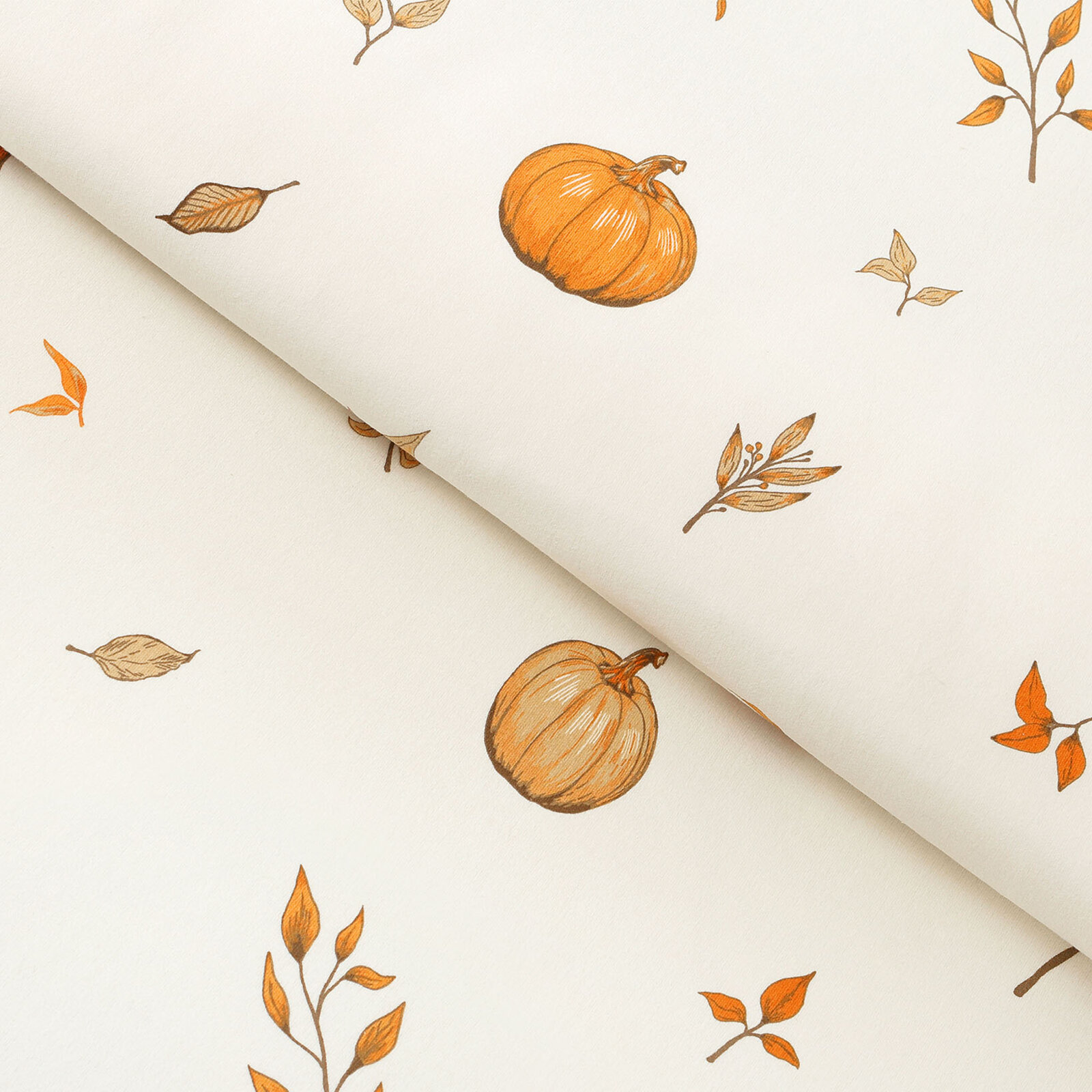 Katoen renforcé - Herfst pompoenen en blaadjes