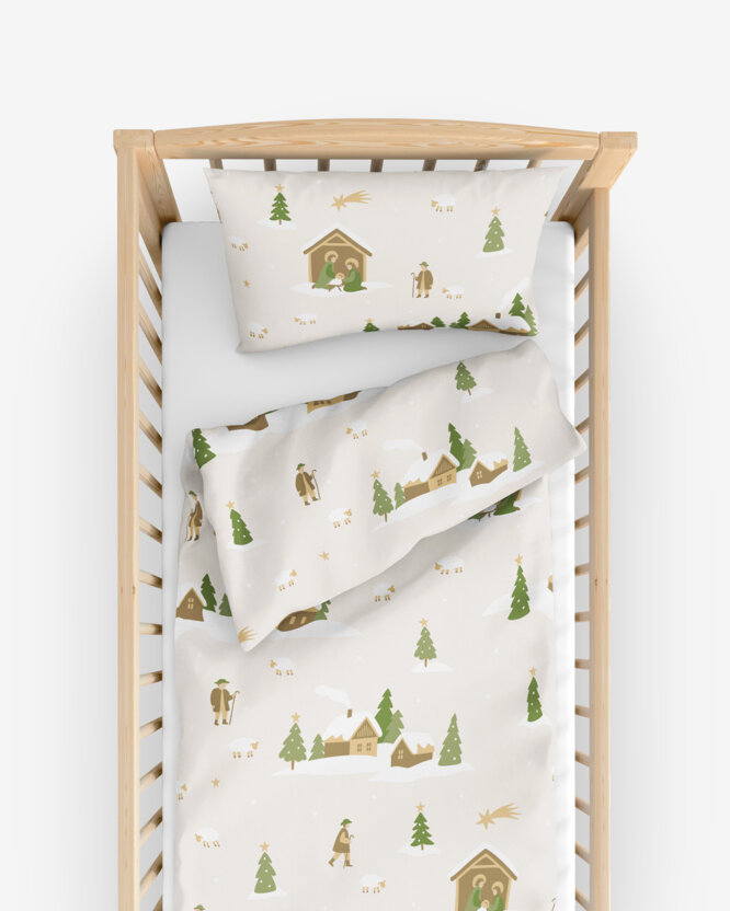 Kerst katoenen beddengoed voor kinderen voor in het ledikantje - Kerstliedjes (buitenland)