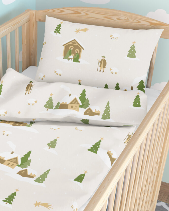 Kerst katoenen beddengoed voor kinderen voor in het ledikantje - Kerstliedjes (buitenland)