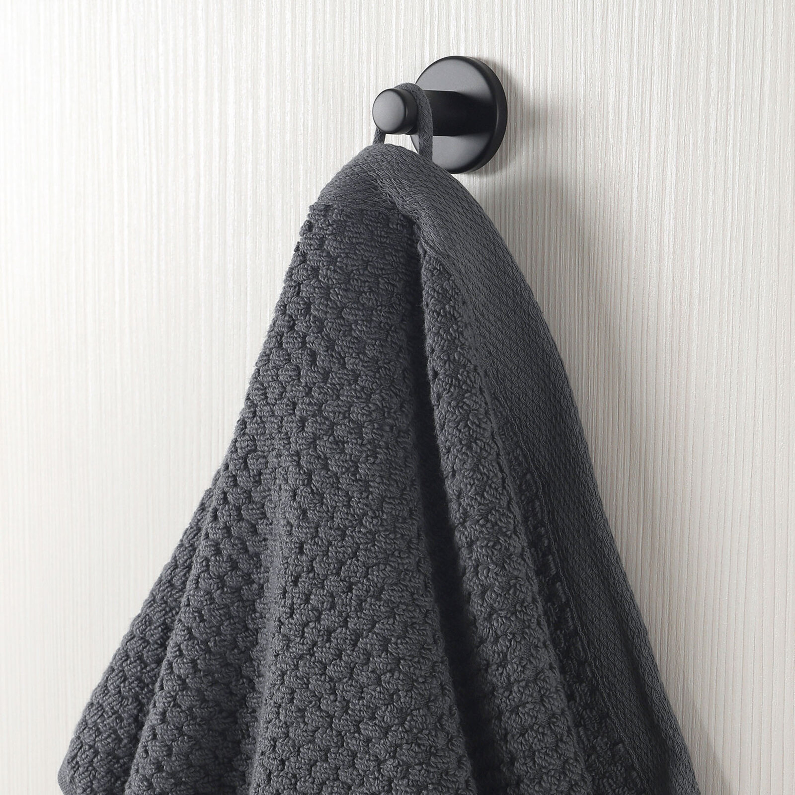 Katoenen badstof handdoek / badhanddoek Micro Pure - grafiet