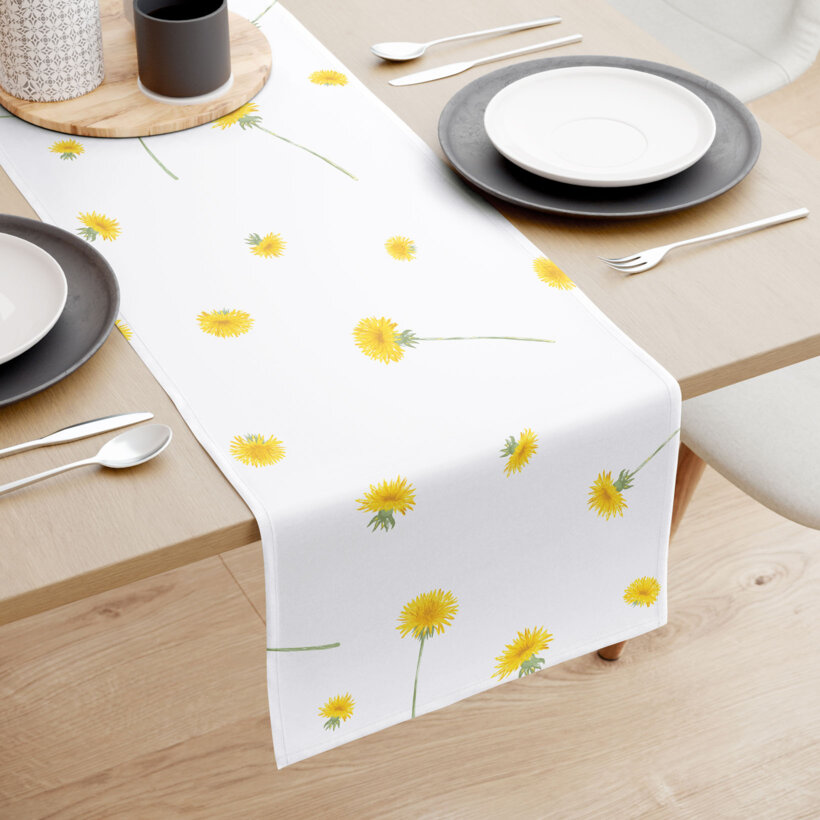 Tafelloper 100% katoen renforcé - Paardenbloemen