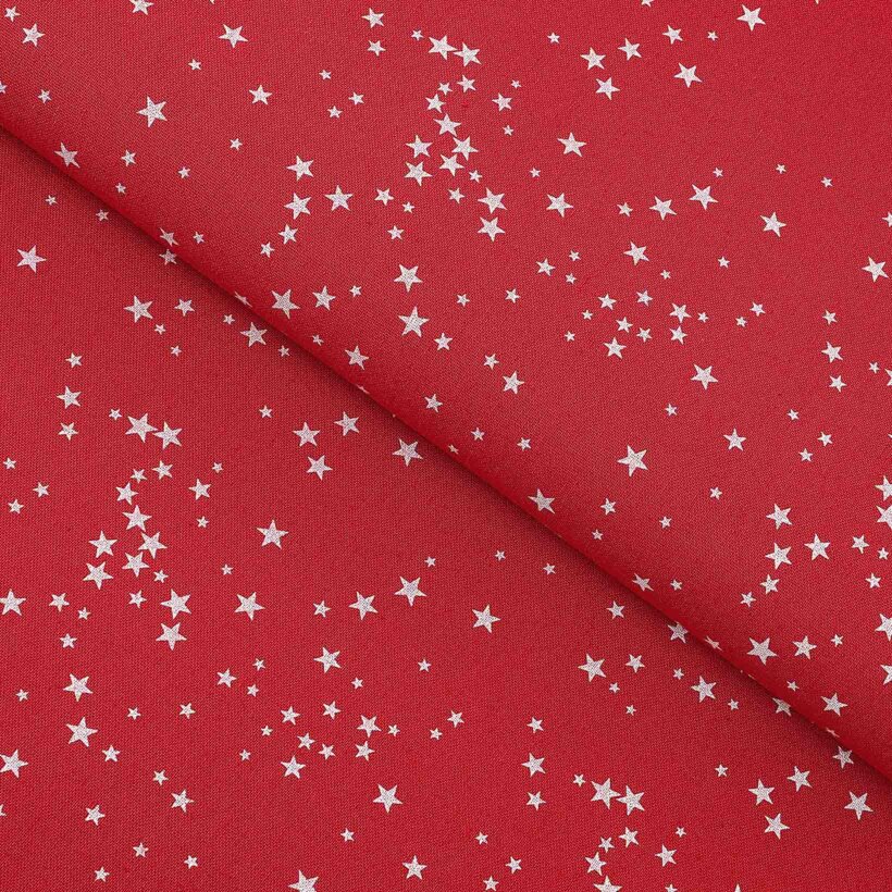 Decoratiestof Valencia - Sterretjes op rood