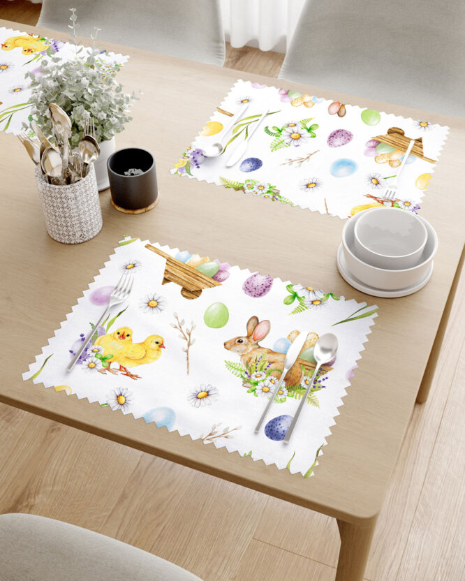 Pasen placemat voor de tafel teflon - Symbolen van Pasen - set 2 stuks