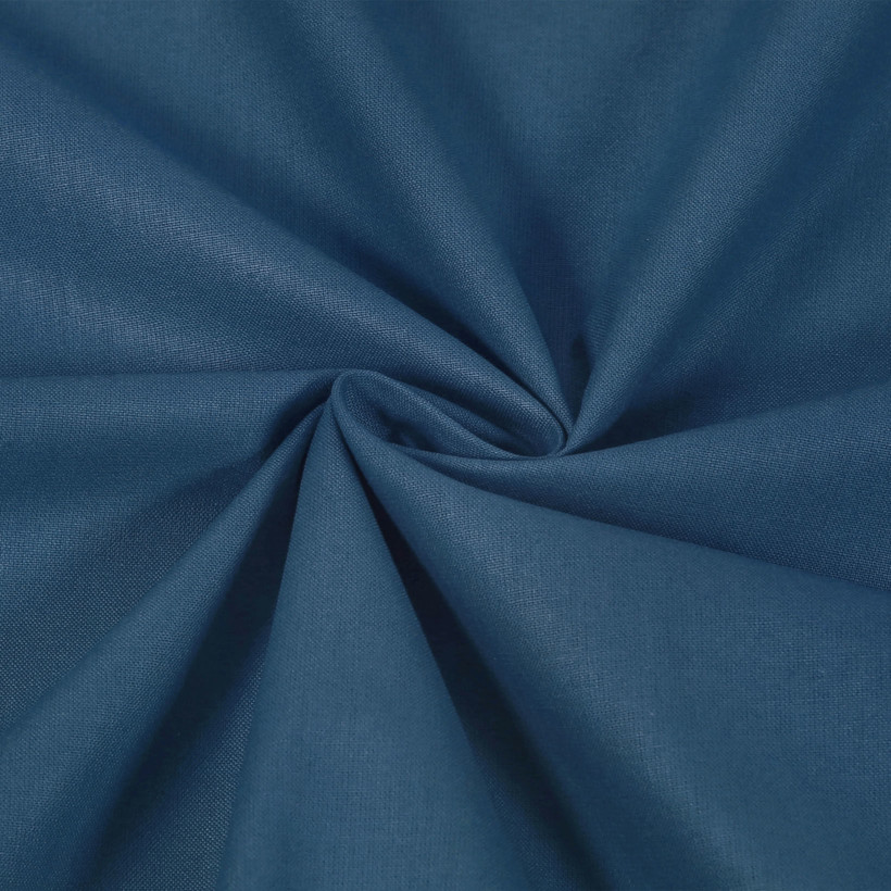 Katoenen effen stof - renforcé Suzy - marine blauw