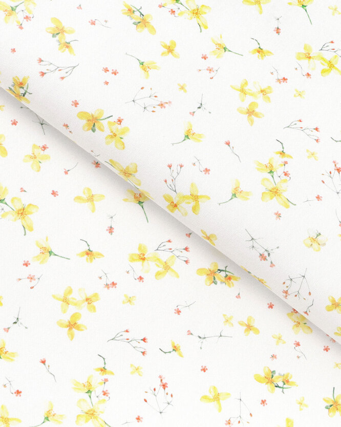 Decoratiestof Valencia - Narcissenbloemen