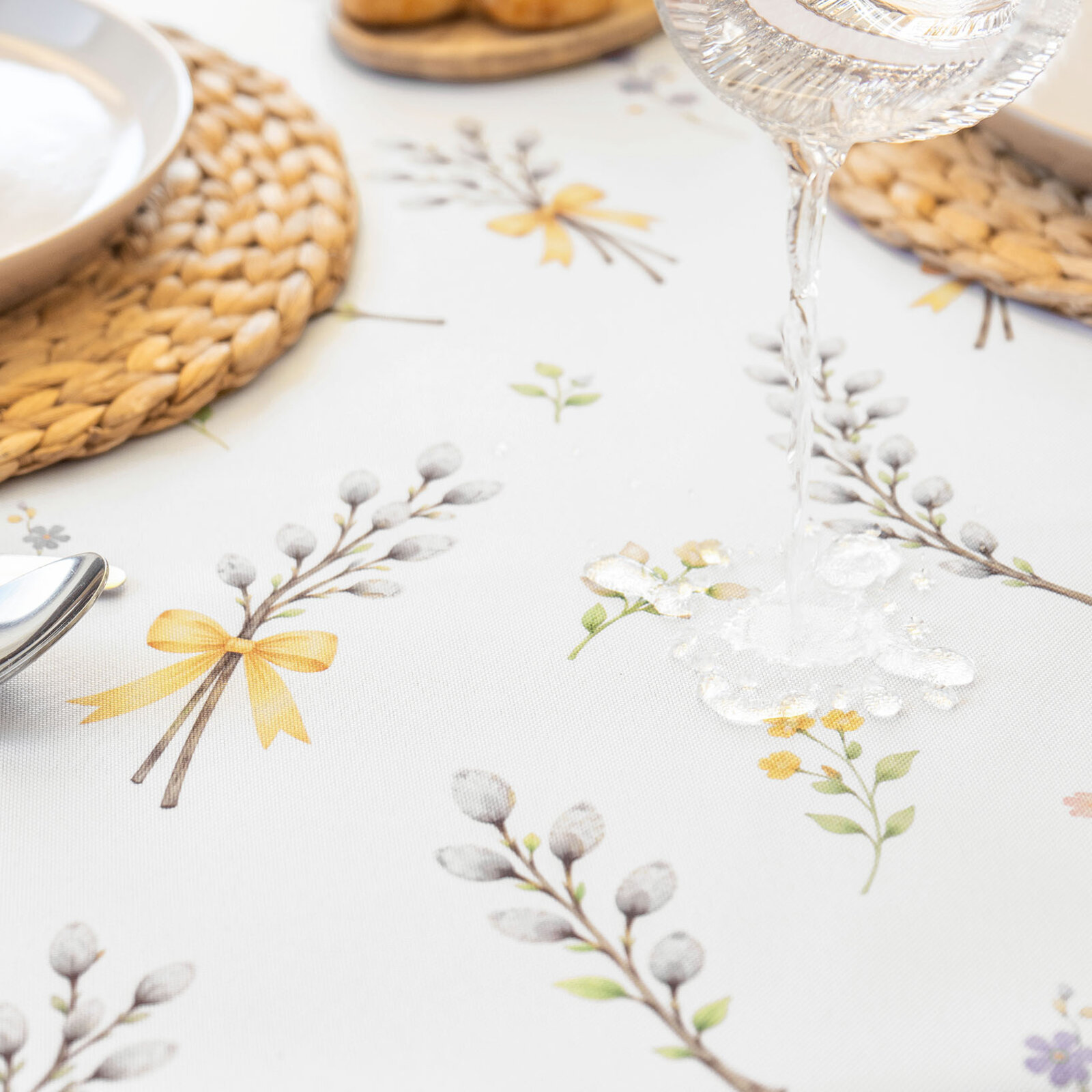 Lente hoekig teflon tafelkleed - Poesjes
