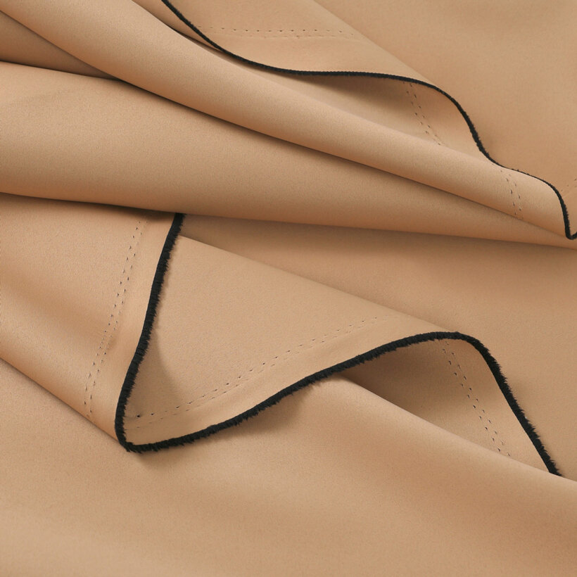 Verduisterende stof Blackout met satijnglans - goudkleurig beige