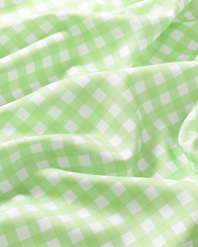 Rond teflon tafelkleed - Groene ruitjes