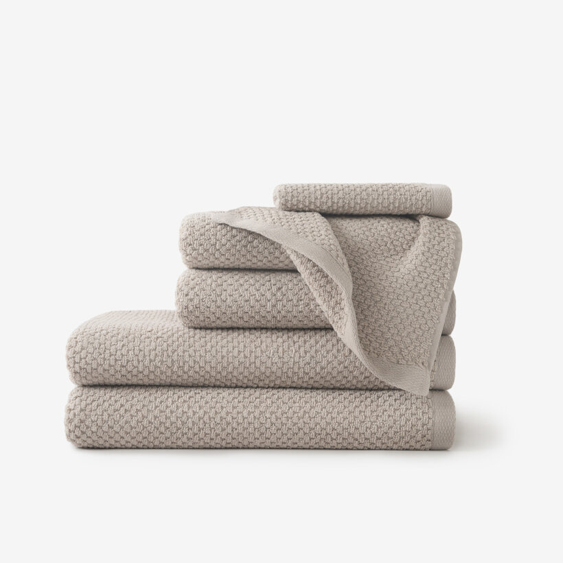 Katoenen badstof handdoek / badhanddoek Micro Pure - grijsbruin