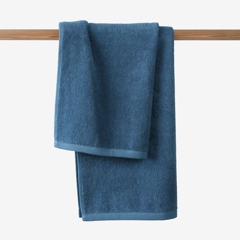 Katoenen badstof handdoek / badhanddoek Soft zonder boord - petrol