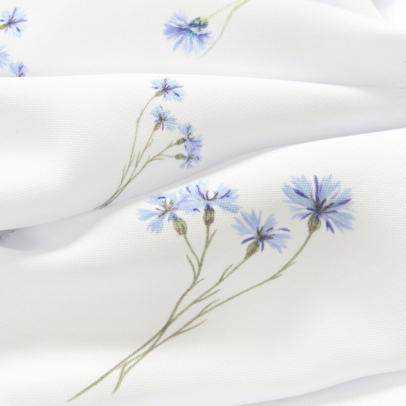 Decoratieve kussensloop Luca - Blauwe korenbloemen