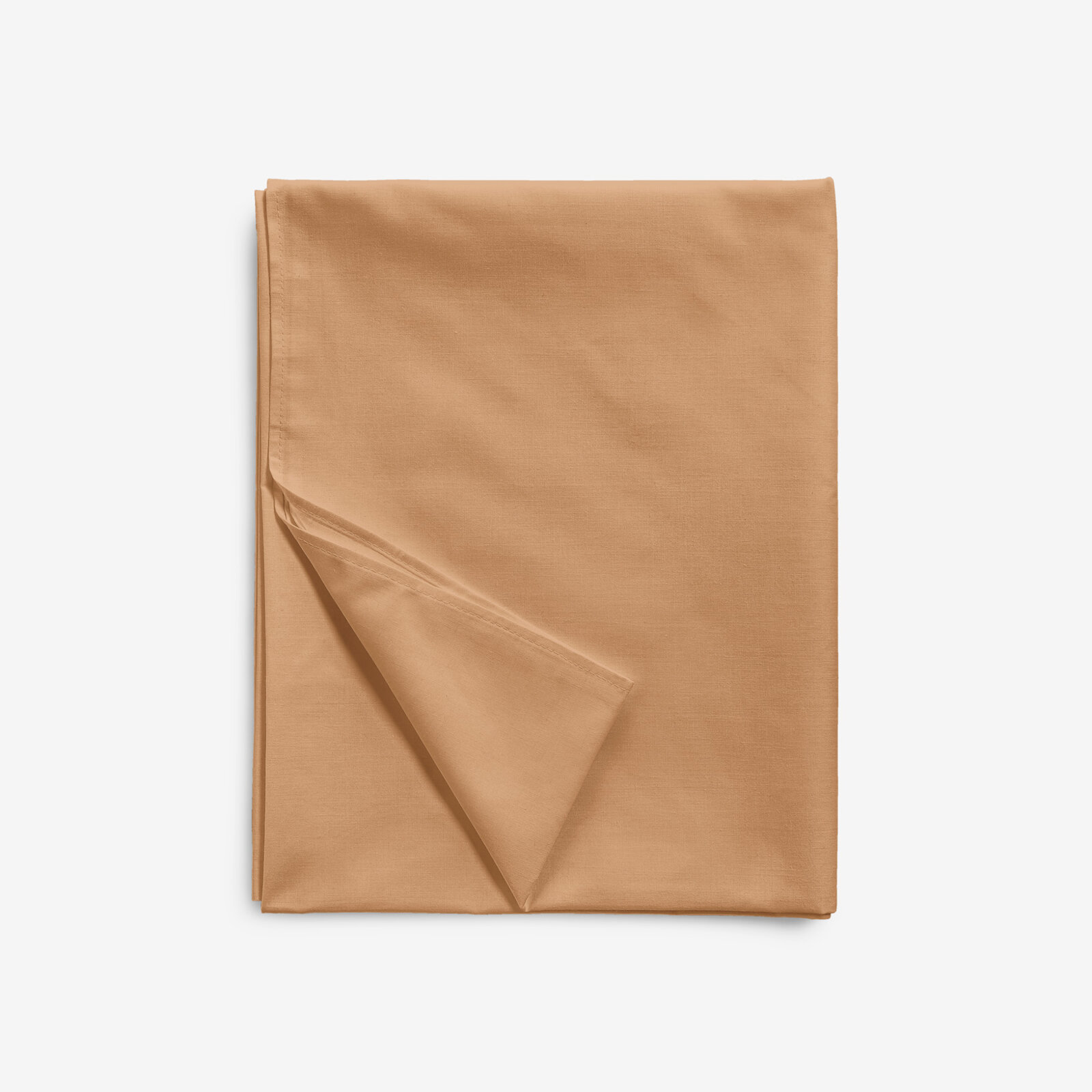 Katoenen laken - herfst bruin