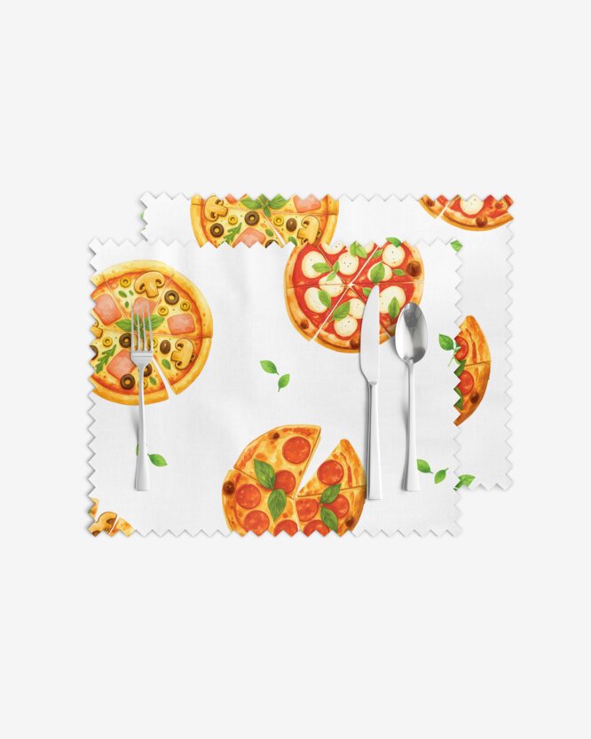 Teflon tafel placemat - Heerlijke pizza - set 2 stuks