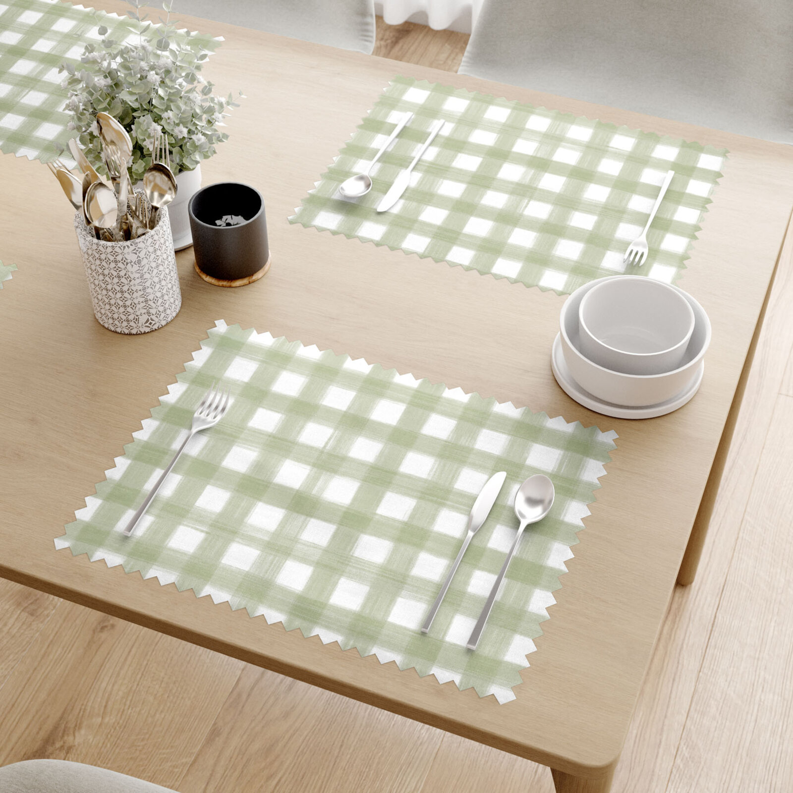 Teflon placemat - Landelijke ruiten - set van 2 stuks