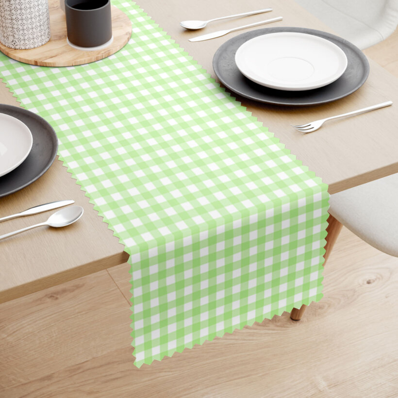 Tafelloper teflon - Groene ruitjes