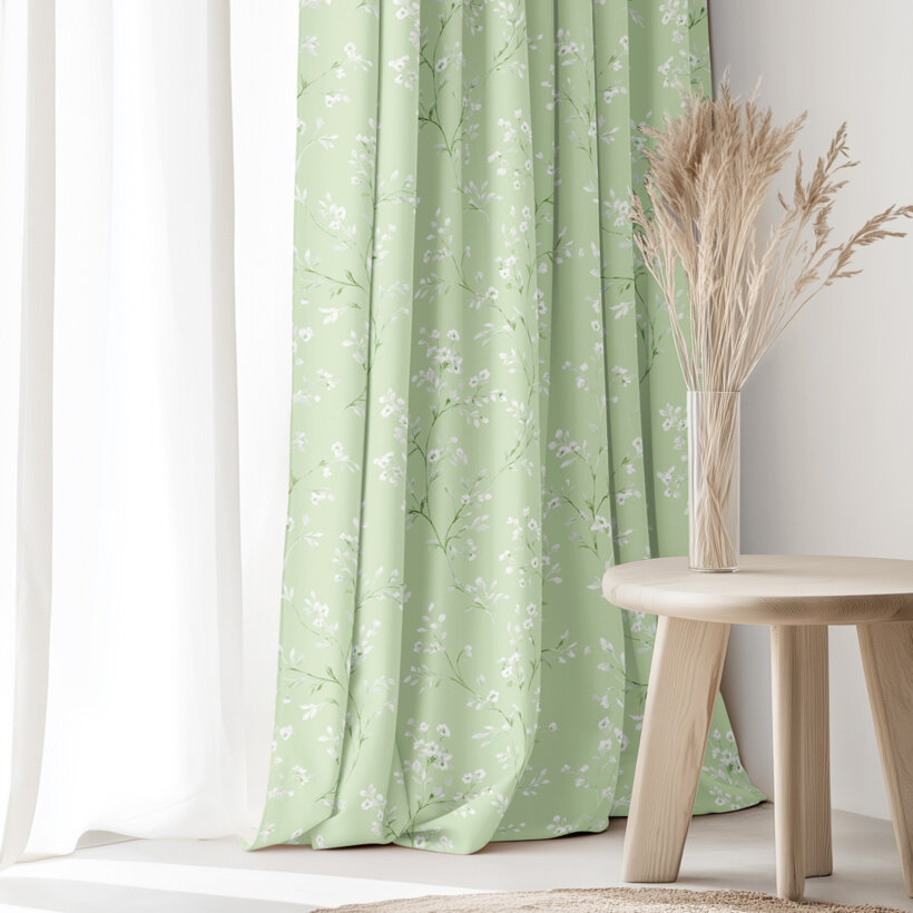 Decoratief gordijn Luca - Jasmijnbloemen