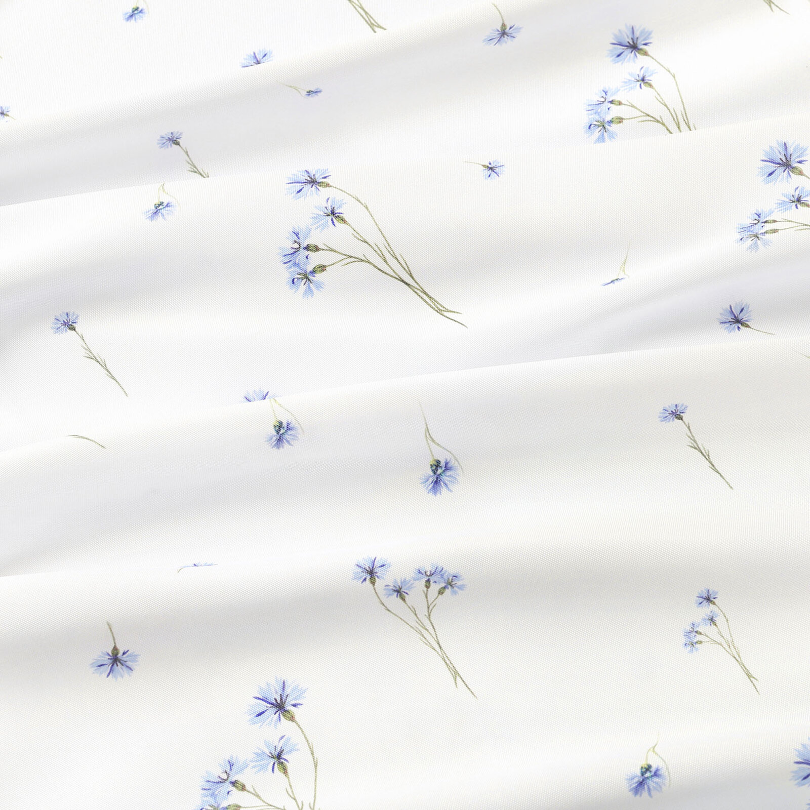 Rond teflon tafelkleed - Blauwe korenbloemen