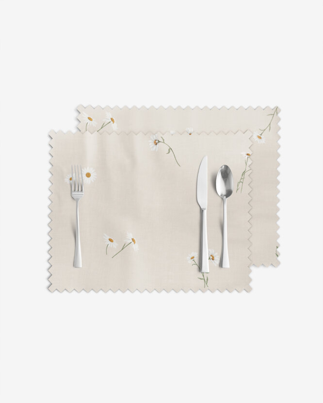 Teflon tafelplacemat - Madeliefjes - set van 2 stuks