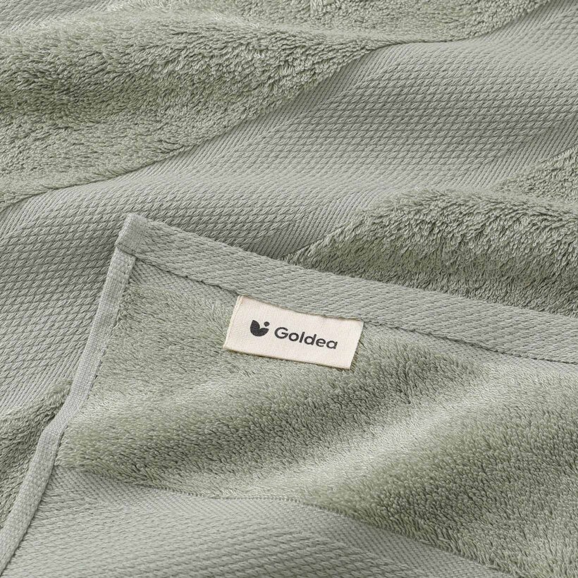 Bamboe handdoek/badhanddoek - saliegroen