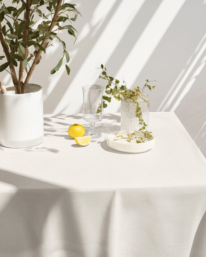 Hoekig tafelkleed Malaga - naturel
