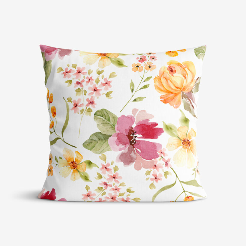 Decoratieve kussensloop Luca - Hibiscusbloemen