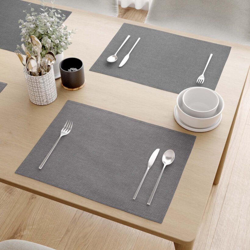Placemat voor de tafel Peru - grijs - set 2 stuks